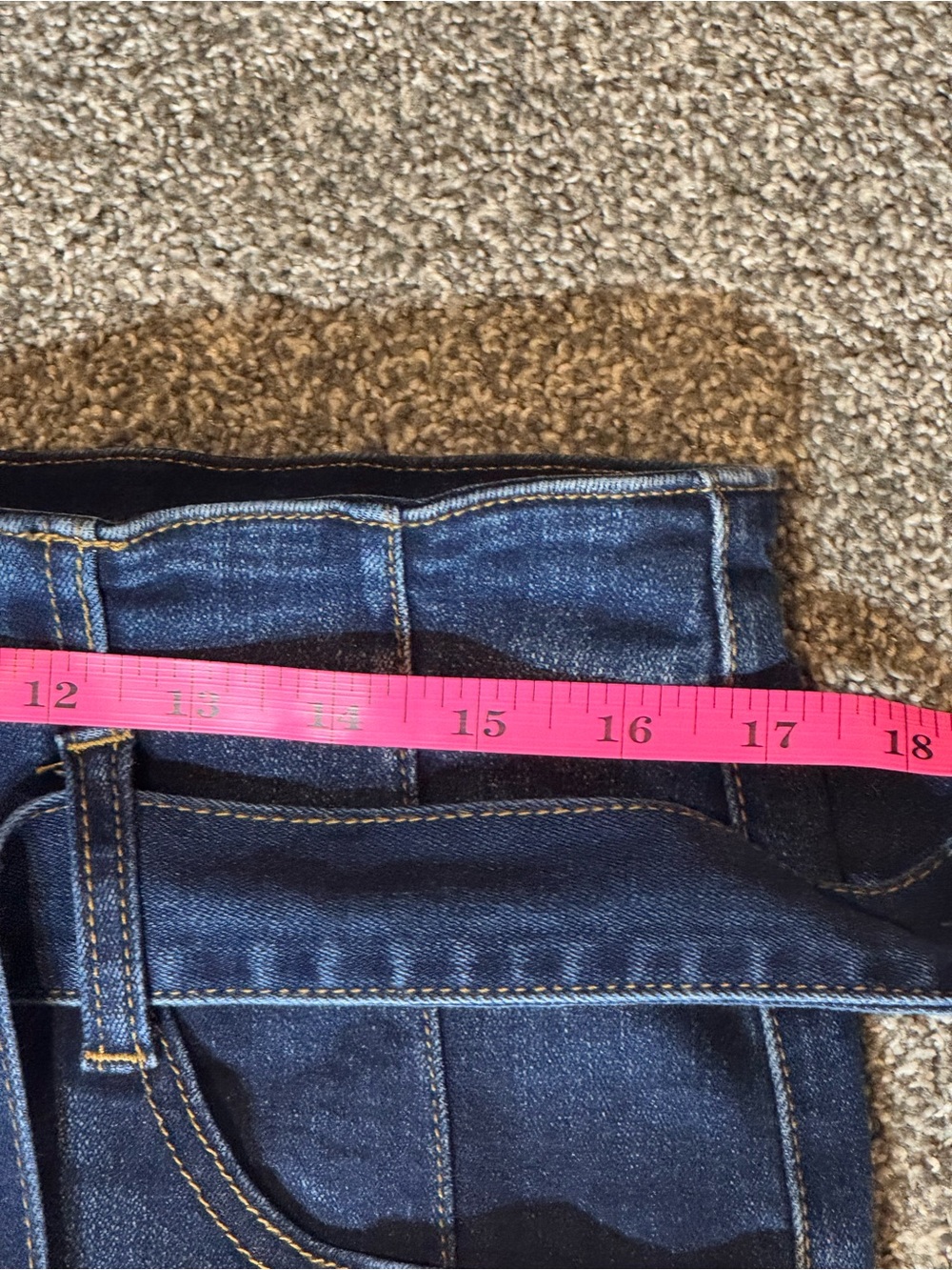 High-Waist Kancan Paperbag Dark Wash Women’s Jeans with Tie Belt sz 31 - Picture 5 of 7